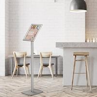 Europel info vloerstandaard voor ft A4, grijs - thumbnail