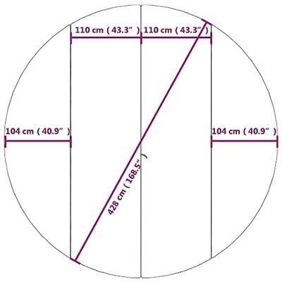 VidaXL Zwembadgrondzeil ø428 cm polyester geotextiel lichtgrijs