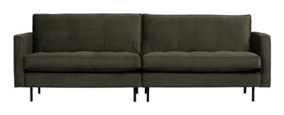 WOOOD Bank 'Rodeo' 3-zits, Velvet, kleur Dark Green