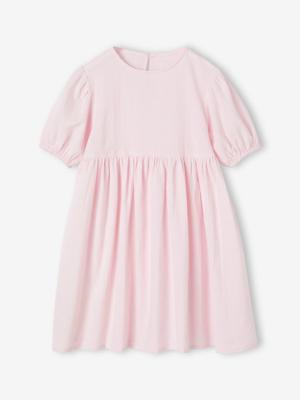 Jurk van seersuckerstof lila