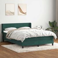 Boxspring met matras fluweel donkergroen 160x210 cm - thumbnail