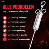 GrillX BBQ Marinade Spuit - thumbnail