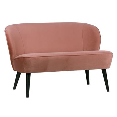 WOOOD Bankje 'Sara' Velvet 110cm, kleur Oudroze