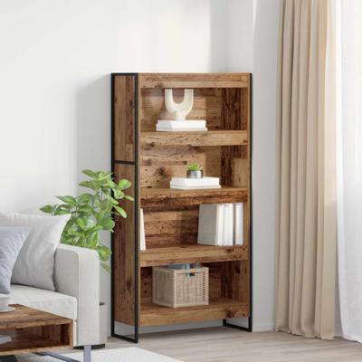 Boekenkast 2 pcs Oud Hout 80 x 30 x 155 cm Bewerkt hout
