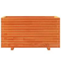 Plantenbak 90x40x49,5 cm massief grenenhout wasbruin - thumbnail