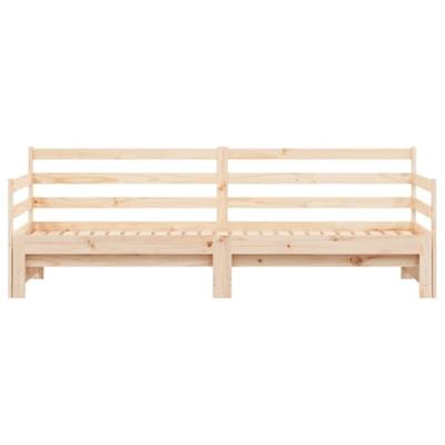 Slaapbank met onderschuifbed 90x190 cm massief grenenhout