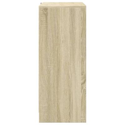 Dressoir met LED 77x34x85 cm bewerkt hout sonoma eikenkleurig Dressoir met LED 77x34x85 cm bewerkt hout sonoma eikenkleurig