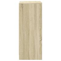 Dressoir met LED 77x34x85 cm bewerkt hout sonoma eikenkleurig - thumbnail