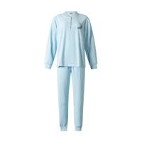 Lunatex dames pyjama badstof - Blauw - thumbnail