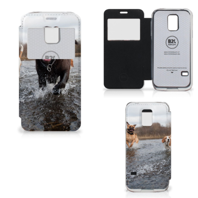 Samsung Galaxy S5 Mini Telefoonhoesje met Pasjes Honden Labrador