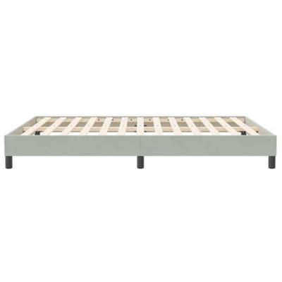 Boxspring zonder matras fluweel lichtgrijs 160x210 cm