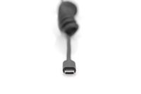 DIGITUS USB 2.0 spiraalkabel - USB-A naar USB-C - 480 Mbit/s - Power Delivery 60W - uitrekbaar tot 1 m - zwart - thumbnail