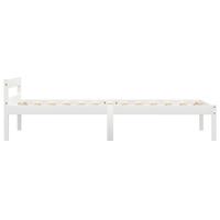 Bedframe massief grenenhout wit 90x200 cm - thumbnail