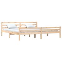 Bedframe zonder matras massief hout 200x200 cm - thumbnail