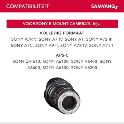 Samyang 24mm T1.5 VDSLR ED AS IF UMC II Sony FE