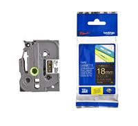 Labeltape Brother TZe, TZ TZe-344 PET Tapekleur: Zwart Tekstkleur:Goud 18 mm 8 m - thumbnail