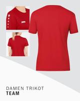 JAKO 4233D Shirt Team Km Dames - Sportrood - 38 - thumbnail
