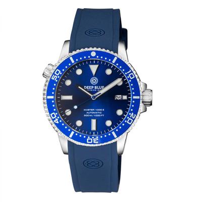 Deep Blue Master 1000 II MSTR442DKBLUBLUSTRP Heren Horloge 44MM 30 ATM Deep Blue Master 1000 II MSTR442DKBLUBLUSTRP Heren Horloge 44MM 30 ATM