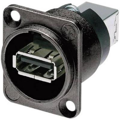 Neutrik NAUSB-W B USB A naar B verloop chassisdeel zwart
