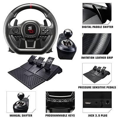 Racestuur - SUPERDRIVE - GS650-X - Handmatige versnellingspook - 3 pedalen - Peddels - PS4 / Xbox Racestuur - SUPERDRIVE - GS650-X - Handmatige versnellingspook - 3 pedalen - Peddels - PS4 / Xbox