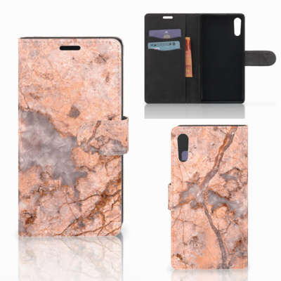 Sony Xperia XZ | Sony Xperia XZs | Bookcase | Marmer Oranje