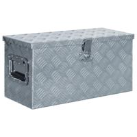 VidaXL Aluminium kist 61,5x26,5x30 cm zilverkleurig - thumbnail