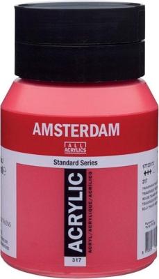 Royal Talens Amsterdam Acrylverf 500 ml - Transparantrood Middel 317