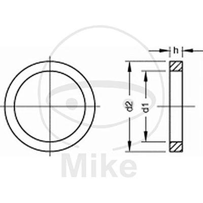 Dresselhaus afdichtingsring seal ring, aluminum 10 x 14