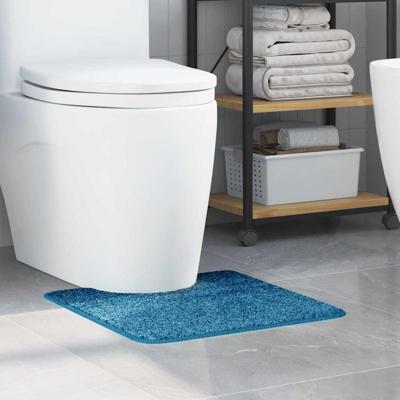 Antislip Badmat met Toilet Cut Blauw 50 x 50 cm PP