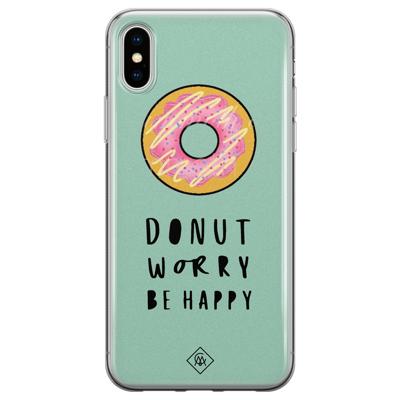 iPhone X/XS siliconen hoesje - Donut worry