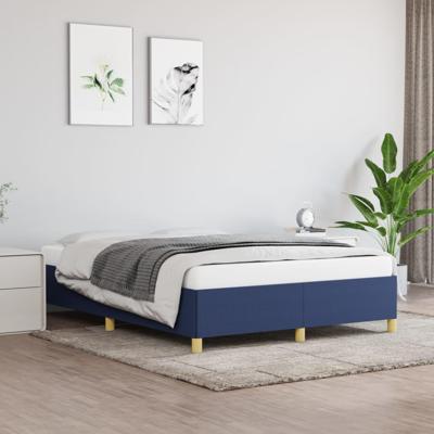 Bedframe zonder matras stof blauw 140x200 cm