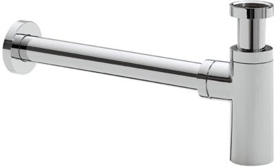 Saqu Ride designsifon met muurbuis en rozet chroom