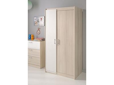 Kledingkast Charly 2-deurs - acaciakleur - 180x85x52 cm