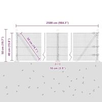 VidaXL Afrasteringspaal grijs 25 x 0,4 m (19 x 19 mm gaas) - thumbnail