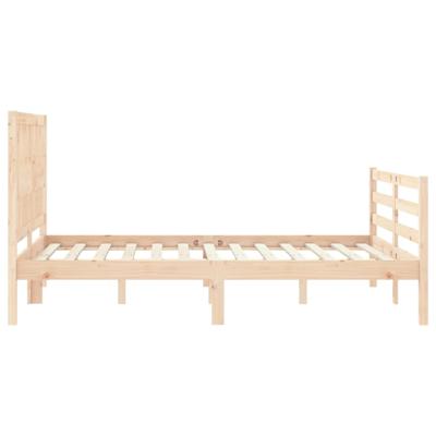 Bedframe met hoofdbord massief hout