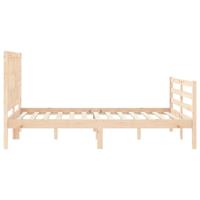 Bedframe met hoofdbord massief hout - thumbnail