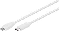 Goobay 67197 kabel USB 2.0 micro-stekker (type B) naar USB-C stekker 1m wit - thumbnail