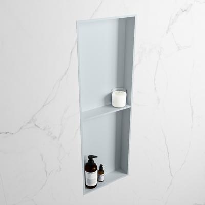 MONDIAZ EASY Nis 149,5x29,5cm in solid surface kleur Clay | Clay. 2 vakken geschikt voor in- of opbouw