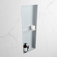 MONDIAZ EASY Nis 149,5x29,5cm in solid surface kleur Clay | Clay. 2 vakken geschikt voor in- of opbouw - thumbnail