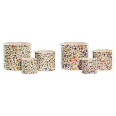 Grondlegger Home ESPRIT Bruin Multicolour Keramisch Shabby Chic 13,6 X 13,6 X 11,8 CM (3 Onderdelen) (2 Stuks) Grondlegger Home ESPRIT Bruin Multicolour Keramisch Shabby Chic 13,6 X 13,6 X 11,8 CM (3 Onderdelen) (2 Stuks)