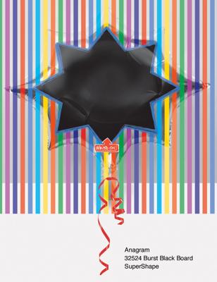 Amscan Folieballon Burst Black Board 88 X 73 Cm Zwart