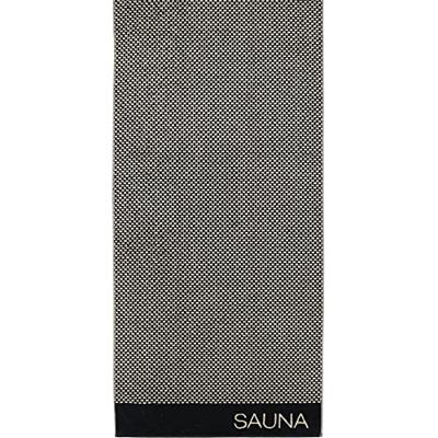 Cawö Cawö Saunahanddoek 6220 Natur Schwarz 80x200