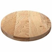 Tafelblad 120x60x4 cm ovaal massief eikenhout - thumbnail