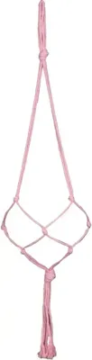 TS Collection Bloempothanger macrame roze 90 cm