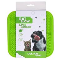 Eat Slow Live Longer Lick Mat QuadGreen - thumbnail
