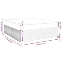 Boxspring met matras fluweel zwart 200x200 cm - thumbnail