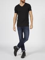 Petrol Industries T-Shirt Basic V-Neck Bodyfit Two Pack Black - thumbnail