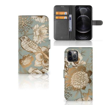 Hoesje voor Apple iPhone 12 Pro Max Vintage Bird Flowers Hoesje voor Apple iPhone 12 Pro Max Vintage Bird Flowers