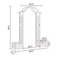 Pergola met plantenbak massief vurenhout - thumbnail