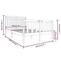 Bedframe massief hout 140x200 cm - thumbnail